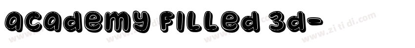 Academy Filled 3D字体转换